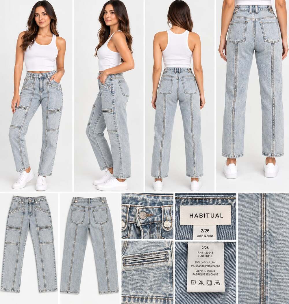 Habitual Light Wash Straight Leg Jeans